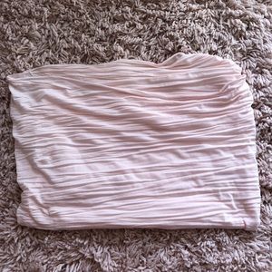 Pink textured skinny infinity scarf